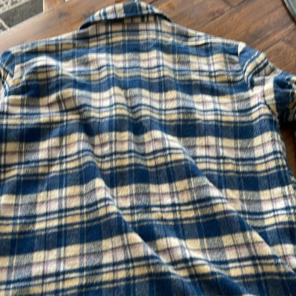 Sanctuary Flannel button down Shirt  Women small Blue Plaid Cotton - Picture 8 of 12